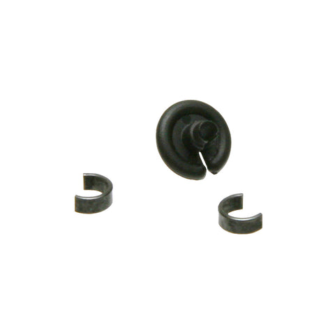 October Mountain Slotted Kisser Button Black 3-8 In. 1 Pk.